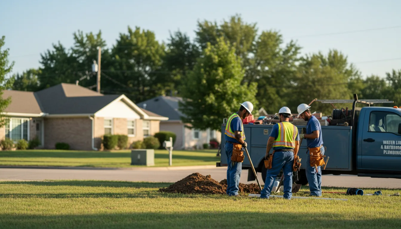 Residential water line and bathroom plumbing service in Wilson, MI